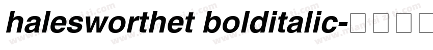 halesworthet bolditalic字体转换
